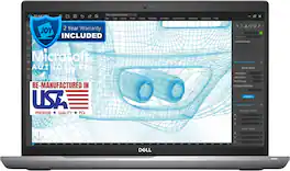 Dell - Precision 3561 15.6" Refurbished Laptop - Intel 11th Gen Core i7 with 32GB Memory - NVIDIA Quadro T1200 4GB - 512GB SSD - Dark Gray