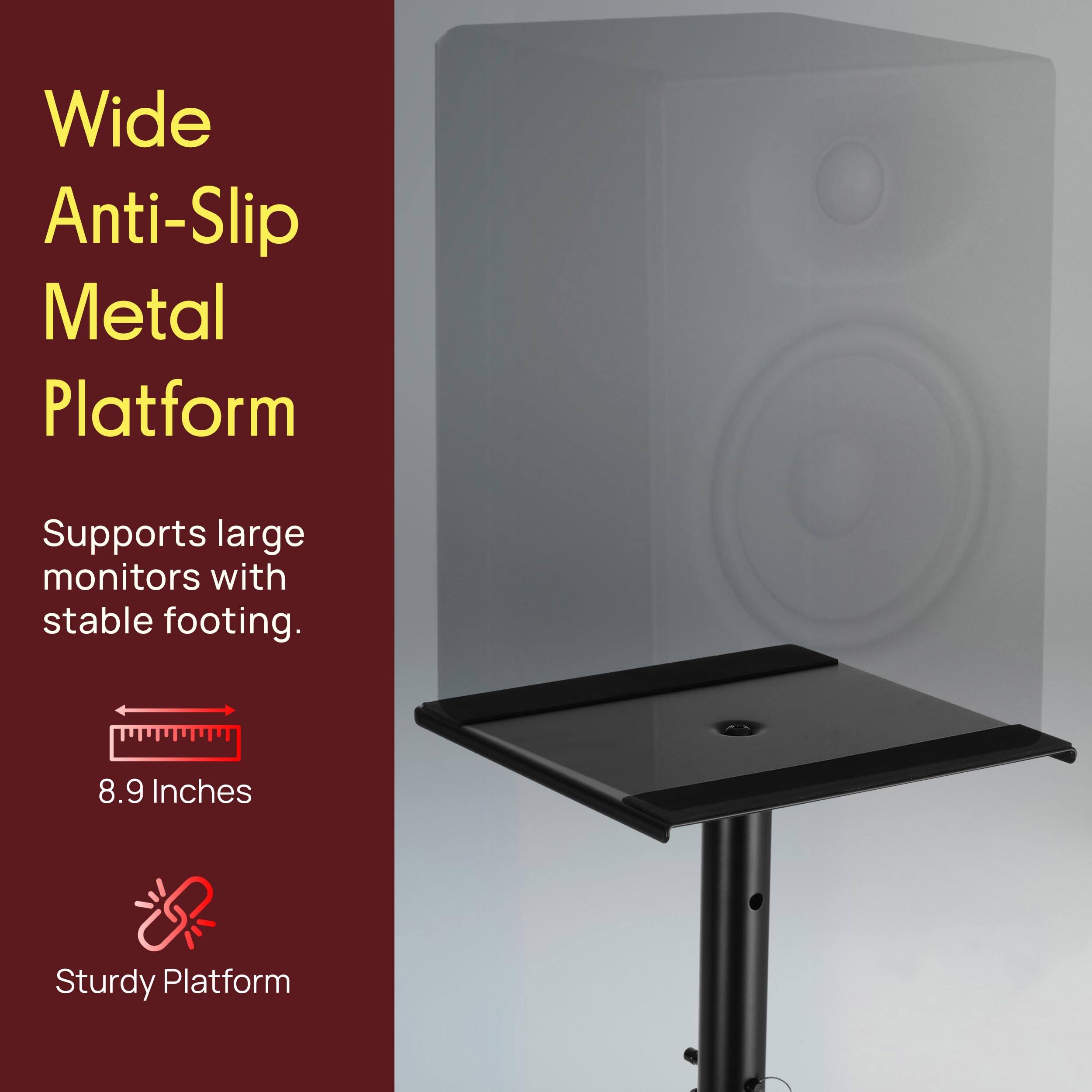 Wide Anti-Slip Metal Platform  
Supports large monitors with stable footing.  
8.9 Inches  
Sturdy Platform