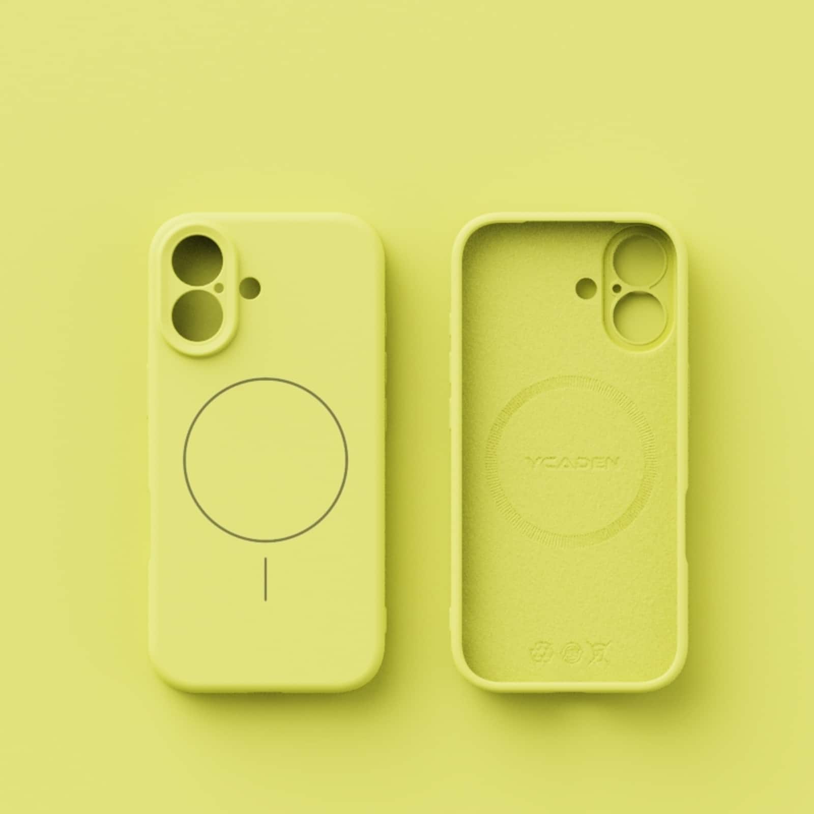 UUCOVER - Magnetic Soft TPU Case for Apple iPhone 17 with Microfiber Lining, Compatible with MagSafe Shockproof Protective Cover - Pearyellow