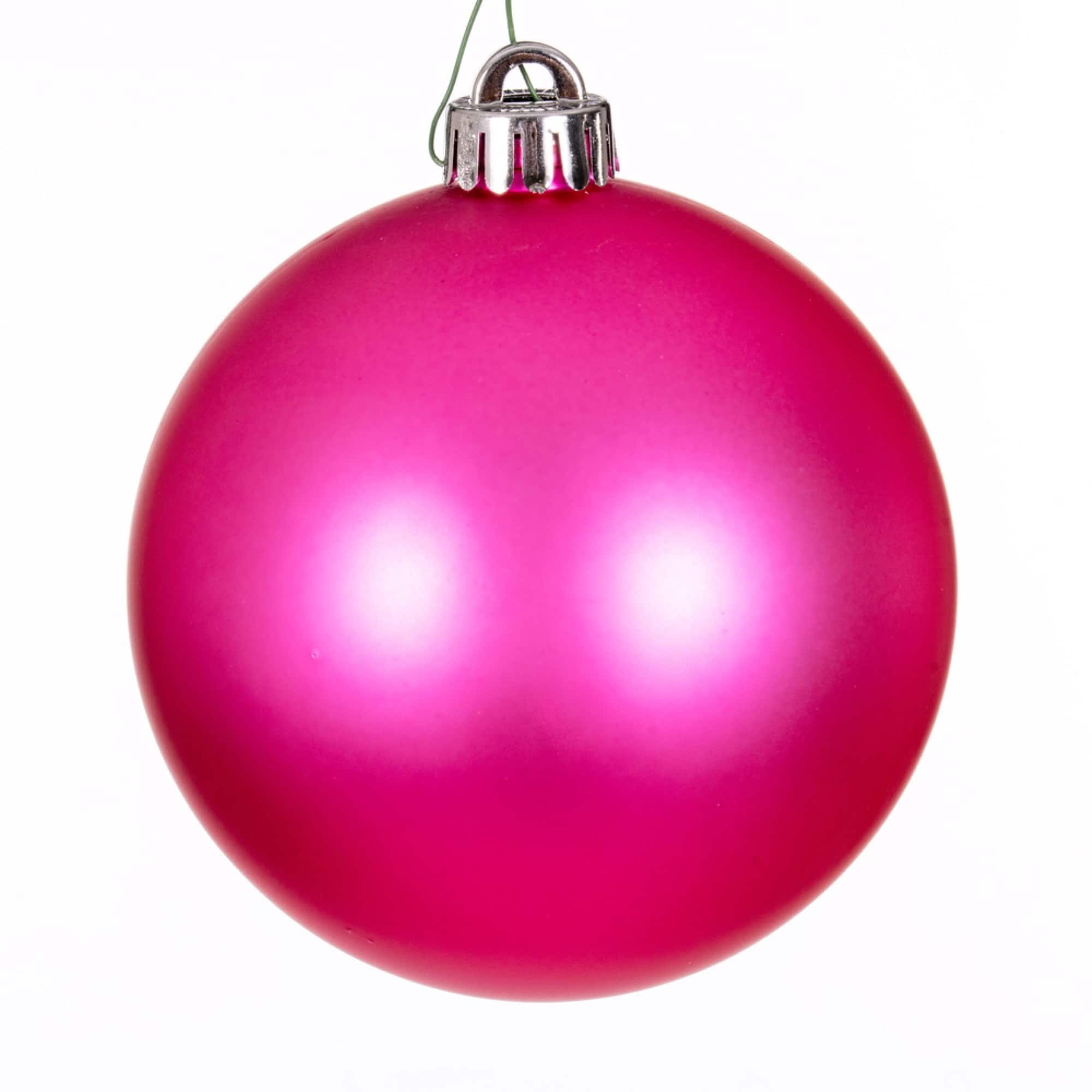 Vickerman - 3" Matte Ball UV Drilled 12 per Bag - Hot Pink