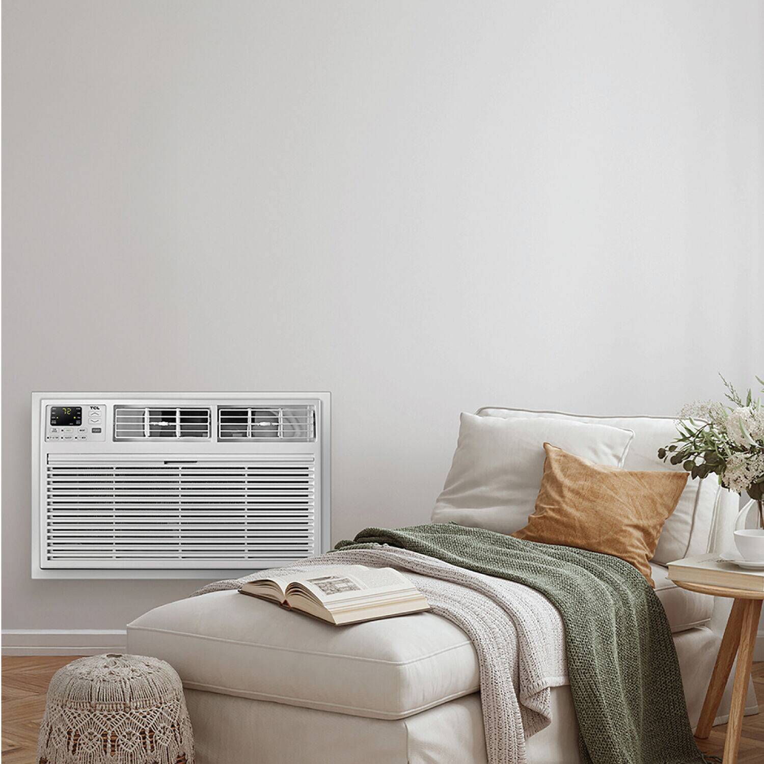 Alt View 12. TCL - 350 Sq. Ft. 8,000 BTU Smart Through-the-Wall Air Conditioner 4,200 BTU Heater with Wi-Fi and Remote - White.