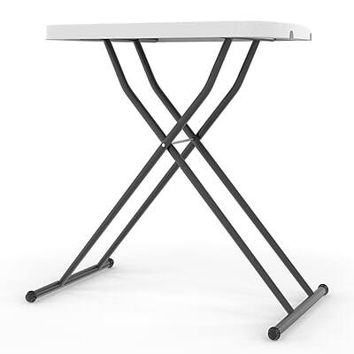 Alt View 3. Staples - 25.5" x 17.8" Heavy Duty Folding Table - White Granite.