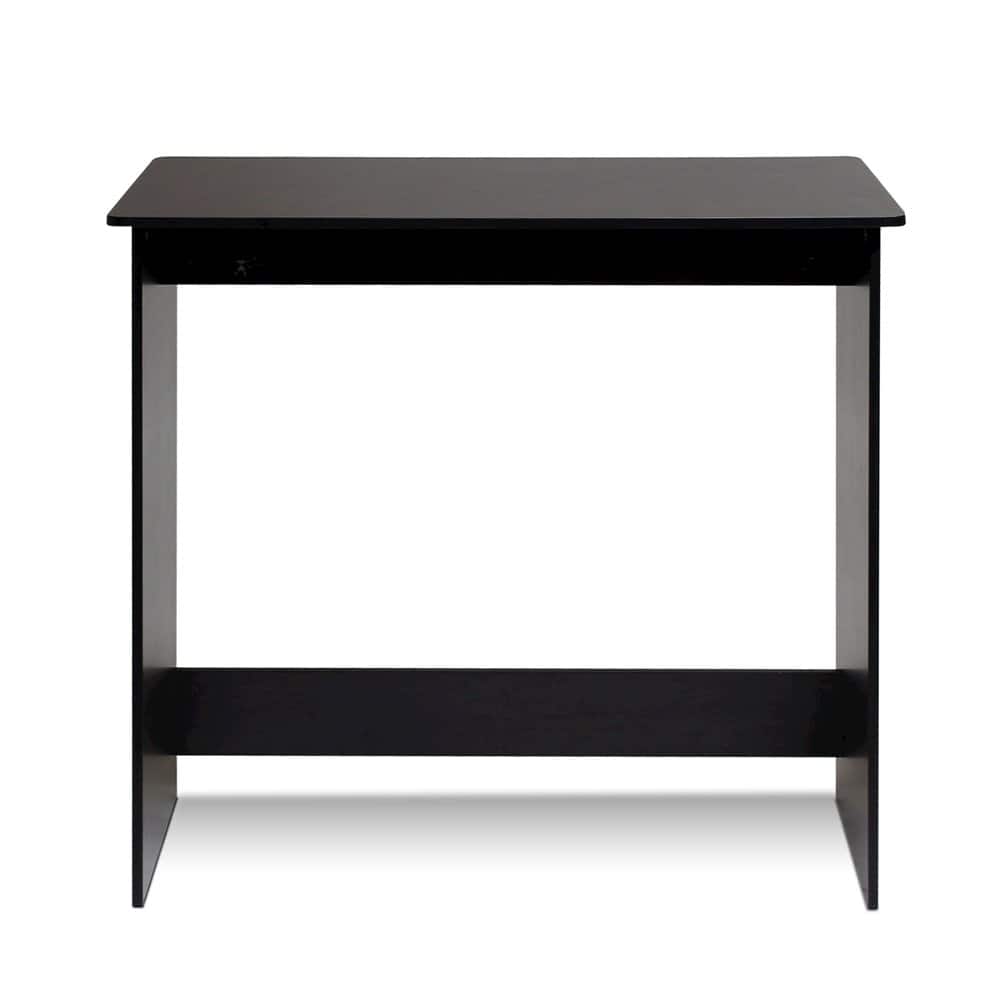 FurniFact - Black Wooden Office Desk with Storage, Writing Desk and Study Desk Design - Espresso