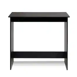 FurniFact - Black Wooden Office Desk with Storage, Writing Desk and Study Desk Design - Espresso