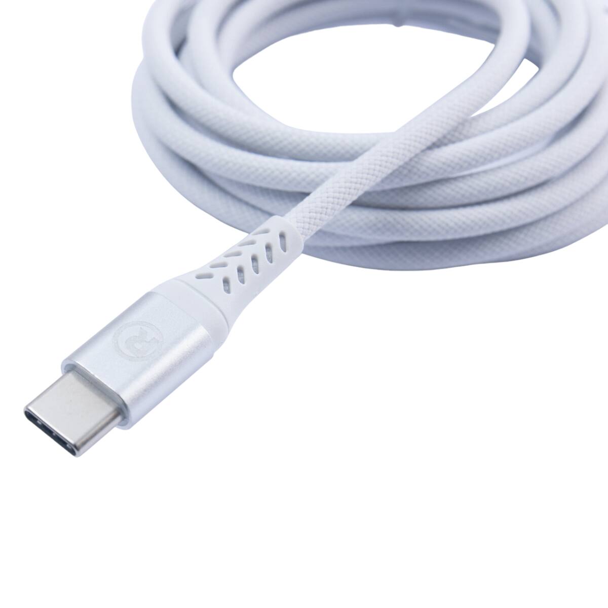 Left. RadioShack - Charging Cable Type C to Lightning – 10 ft - White.