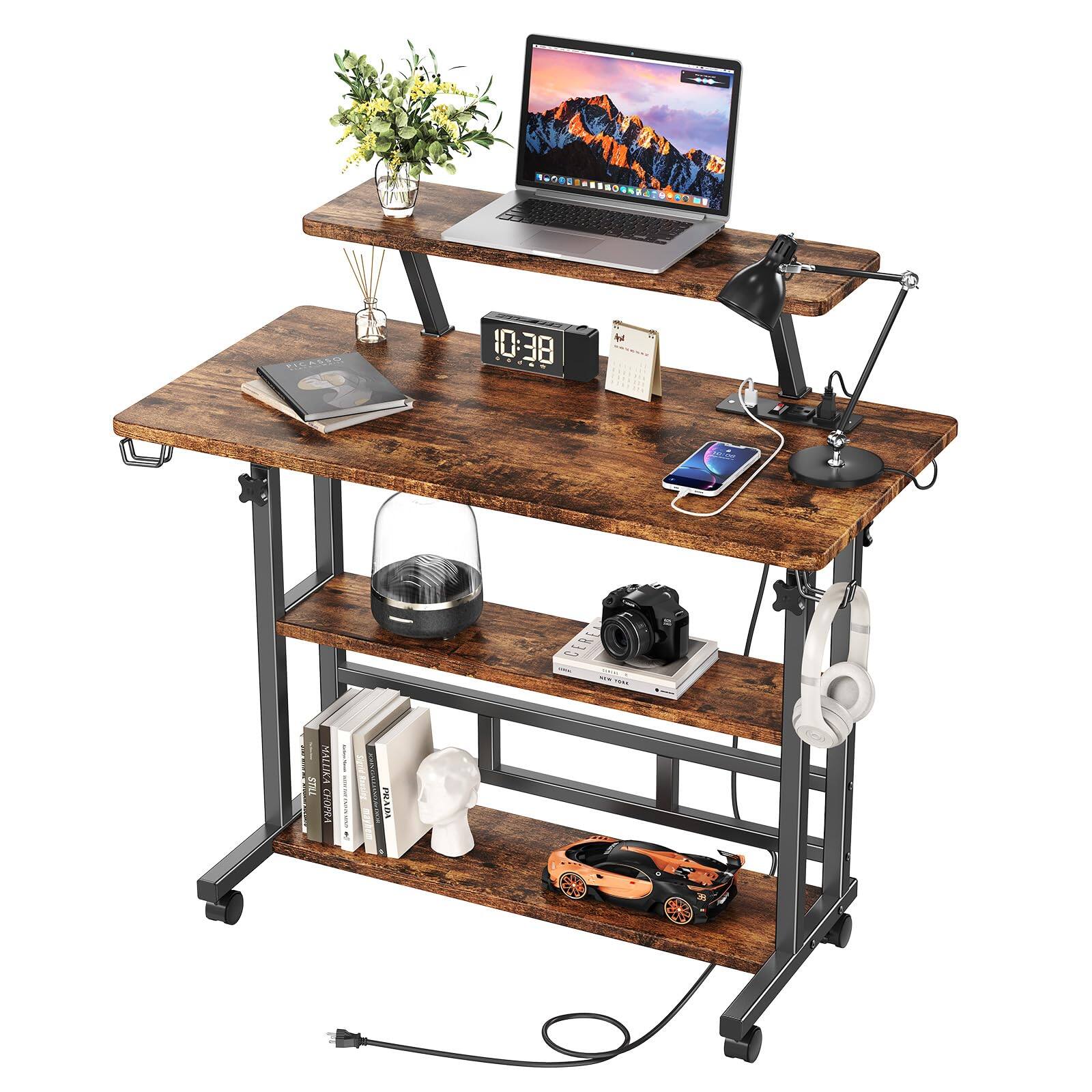 Retro Brown 31.5“With Monitor Stand