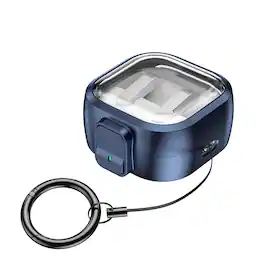 UUCOVER - For Samsung Galaxy Buds4 / Buds4 Pro Shockproof PC Case Supports Wireless Charging Cover with Lock and Ring Strap - Darkblue