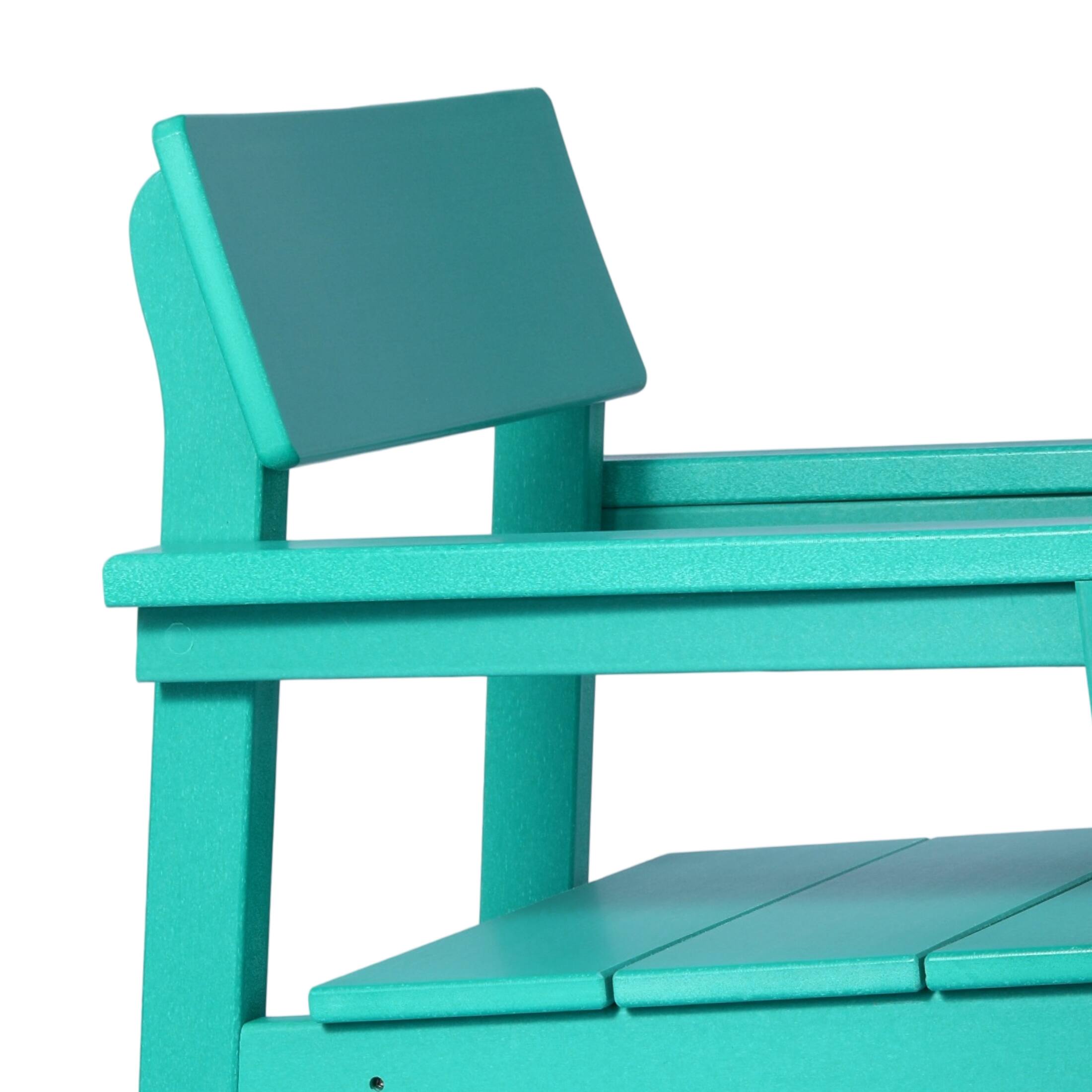 Alt View 2. WestinTrends - WestinTrends Paloma Modern HDPE Outdoor Patio Dining Arm Chairs (Set of 2) - Turquoise.