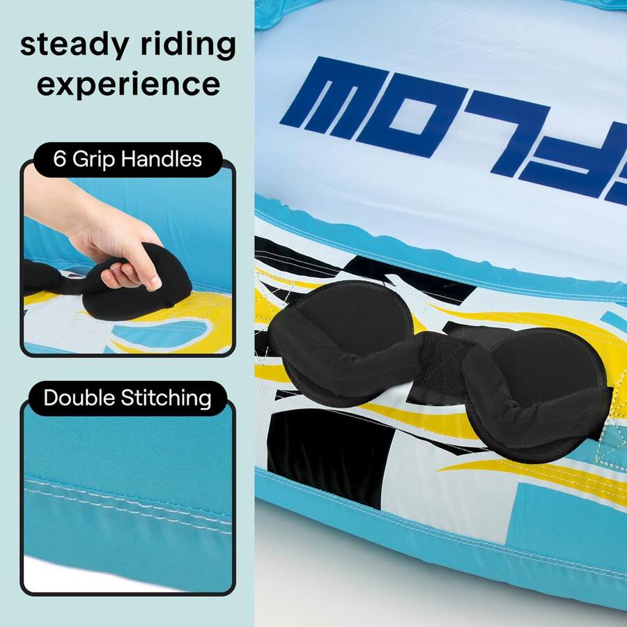 SereneLife Serene Life Watersports Inflatable Towable Booster Tube Two ...