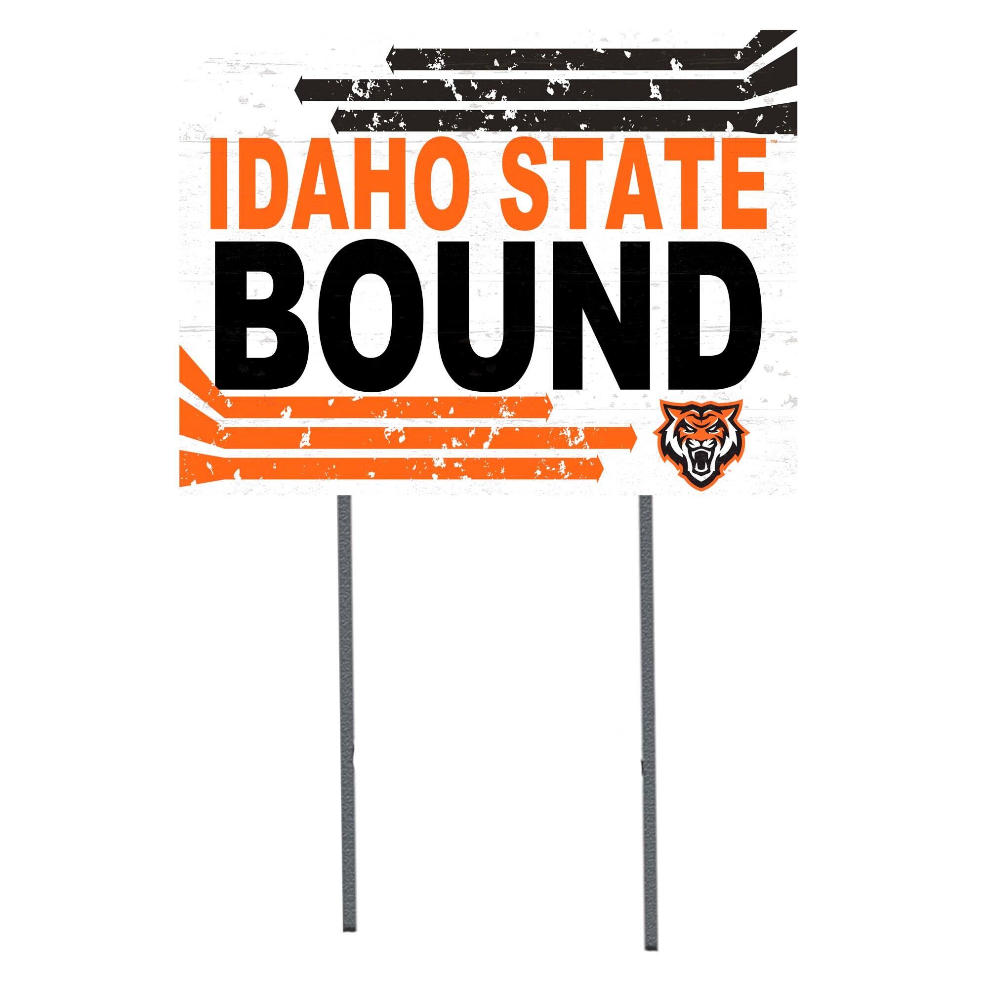 White Idaho State Bengals 18" x 24" Bound Yard Sign