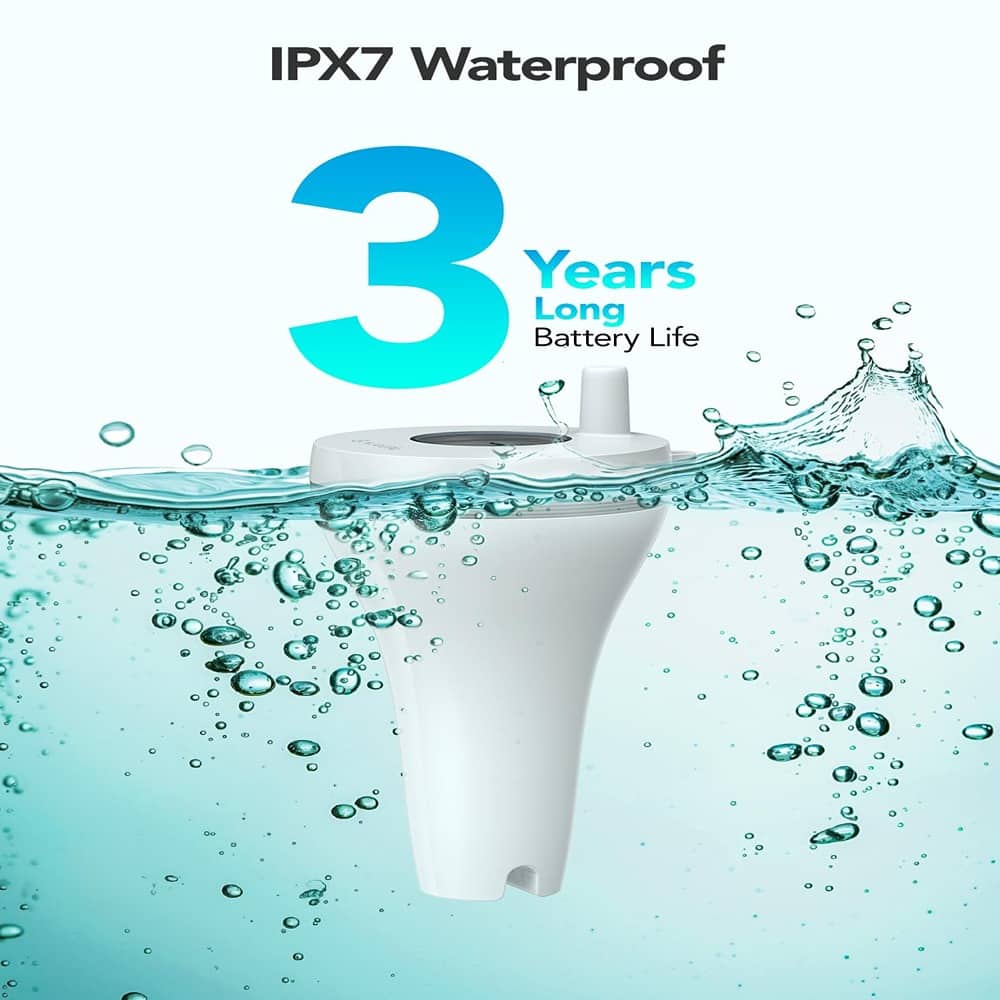 RTMB - WiFi Digital Pool Thermometer with Easy-to-Read App, IPX7 Waterproof - color : white Style: 1 Gateway + 1 Sensor