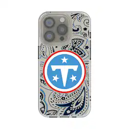 Keyscaper - NFL - Tennessee Titans iPhone Clear Paisley Design Case - 14 - Multicolor