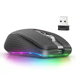 SKRAN - Wireless 2.4G Bluetooth Dual-Mode Mouse - Minimalist, Easy-to-Use, Ergonomic for Office/Game/Study - Wireless - Black
