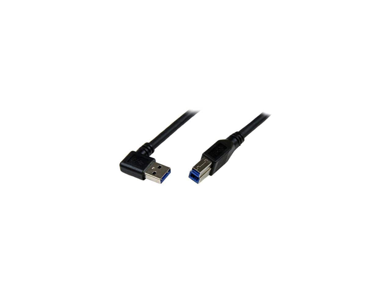StarTech.com - 1m Black SuperSpeed USB 3.0 Cable - Right Angle A to B - M/M
