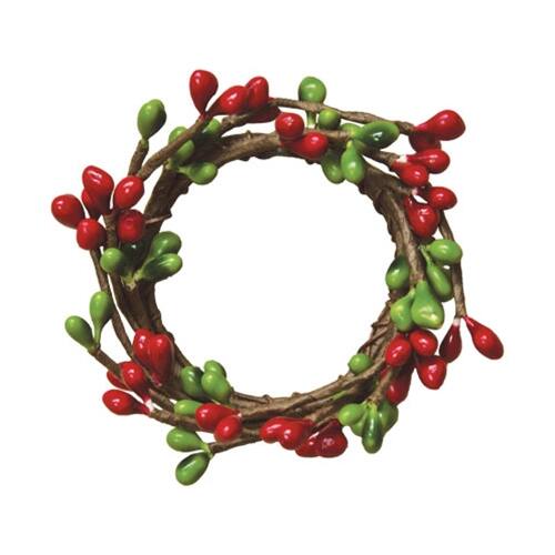 Angle. BreeBe - 1.5" Red/Green Mini Pip Ring - Red, Green.