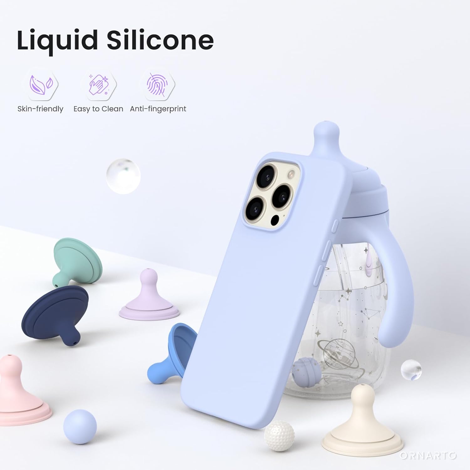 Liquid Silicone Skin-friendly Easy to Clean Anti-fingerprint ORNARTO
