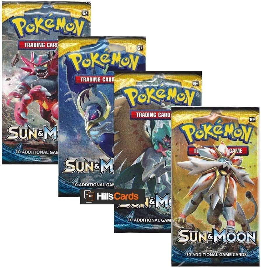 6+ Pokémon Trading Card Game  
6+ Pokémon Trading Card Game  
6+ Pokémon Trading Card Game  
6+ Pokémon Trading Card Game  
Sun & Moon  
10 Additional Game Cards  
Sun & Moon  
10 Additional Game Cards  
Sun & Moon  
10 Additional Game Cards  
Sun & Moon  
10 Additional Game Cards  
Hills Cards