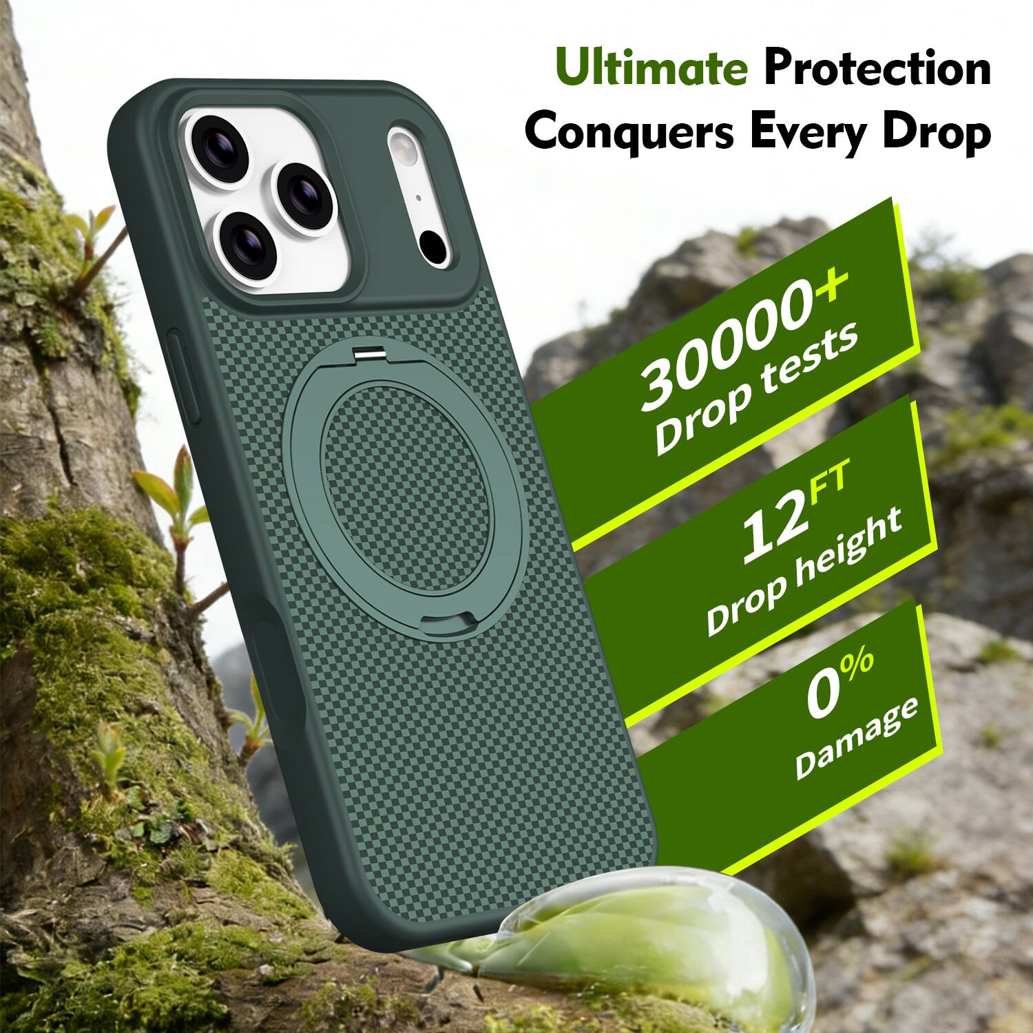 Ultimate Protection Conquers Every Drop

30000+ Drop tests

12 FT Drop height

0% Damage