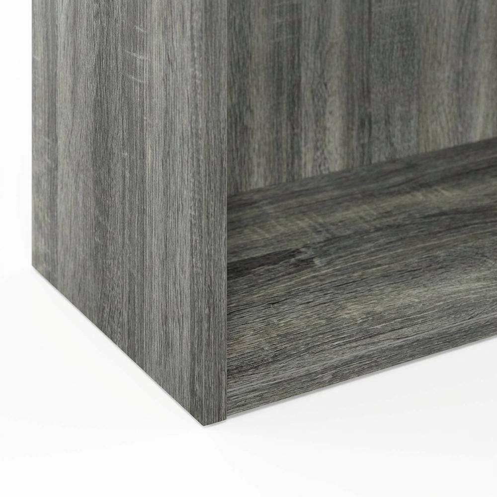 Alt View 2. FurniFact - French Oak Grey 4-Tier Open Shelf Bookcase with Wooden Construction - French Oak Grey.