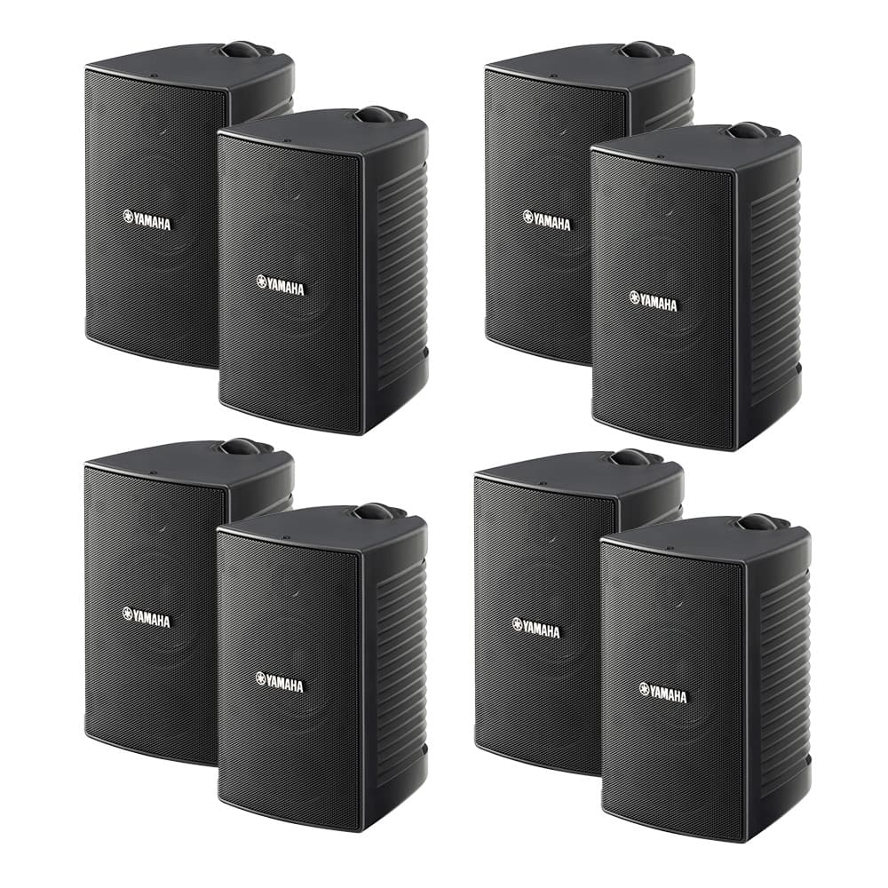 Yamaha - NS-AW194 All-Weather Outdoor Speakers Bundle - 8 Pack - Black