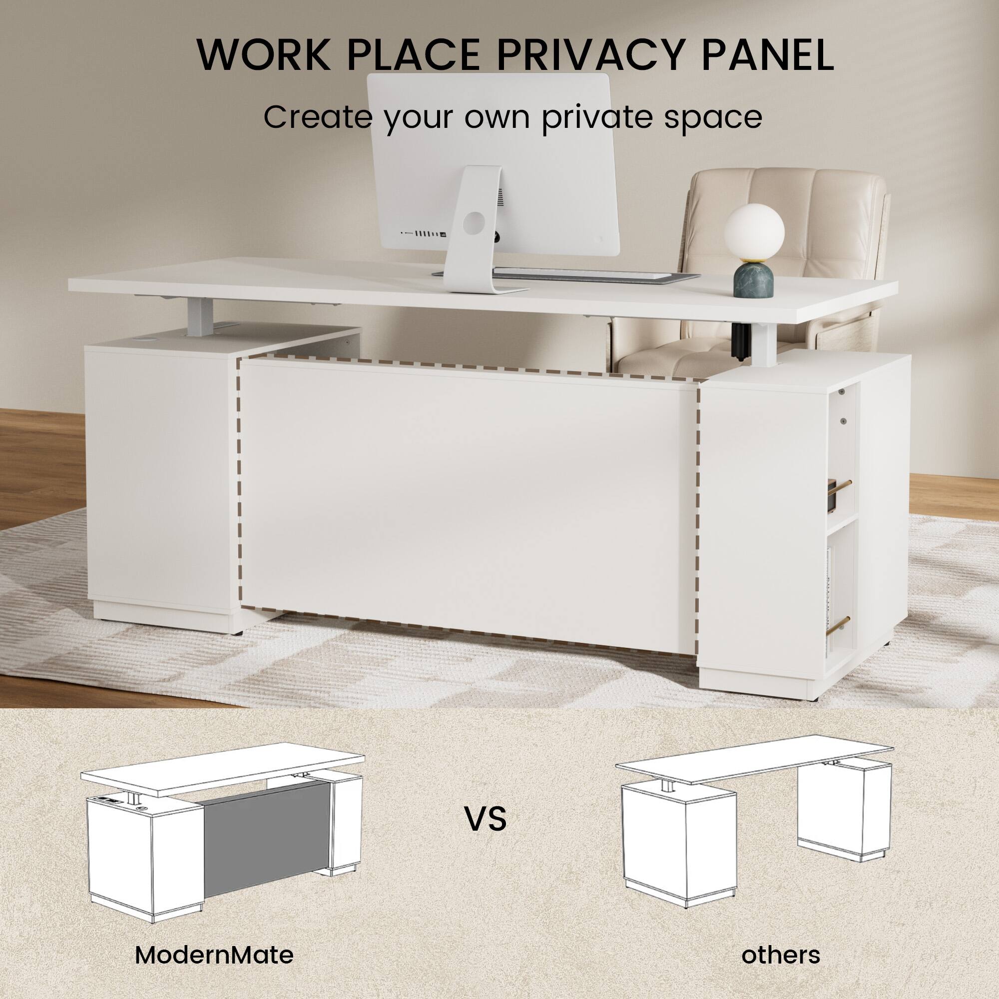WORK PLACE PRIVACY PANEL  
Create your own private space  

ModernMate vs others