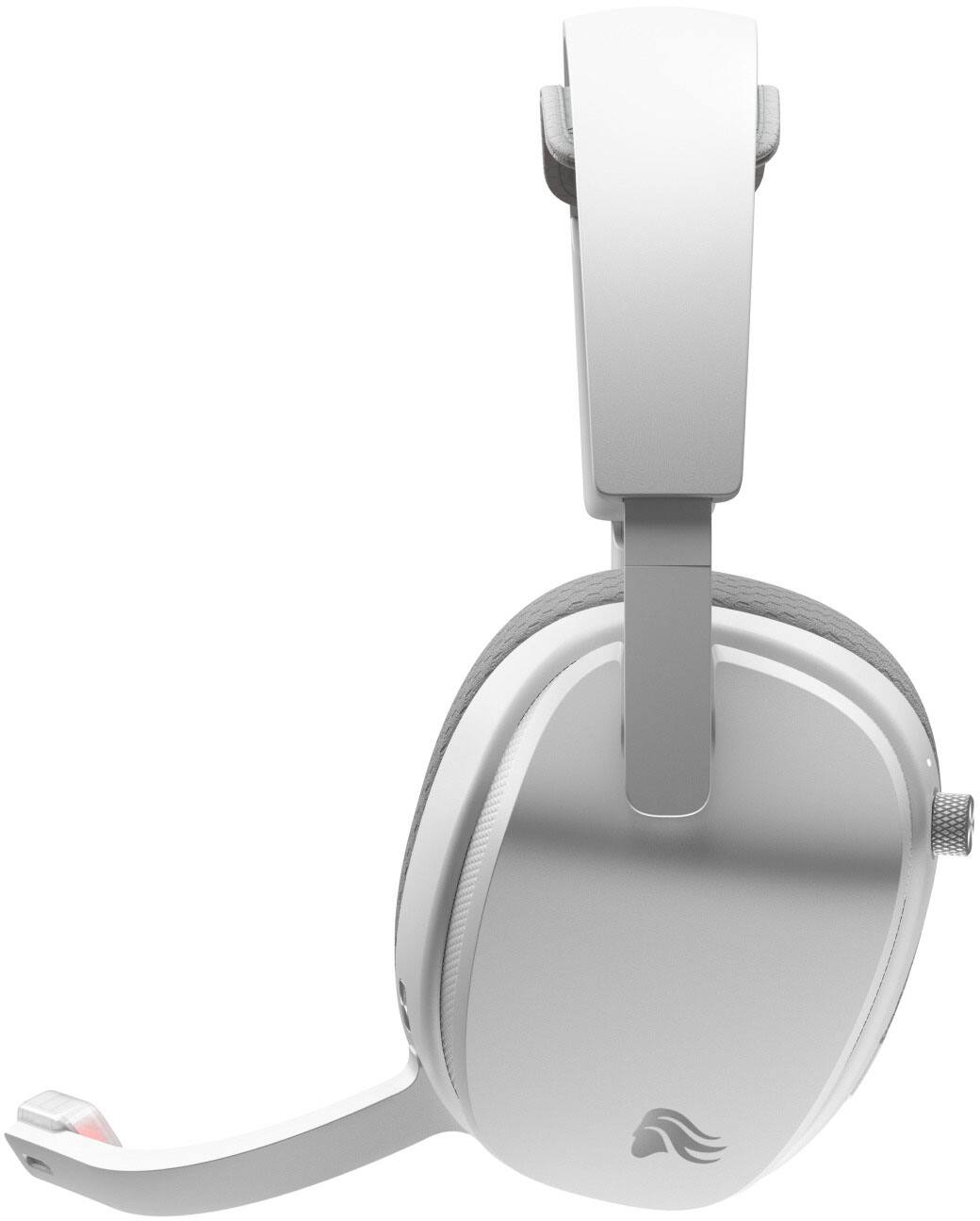 Alt View 18. Glorious - GHS Wireless InfinitePlay 2.4/Bluetooth Over-the-Ear Wireless Gaming Headset + Base Station for PC, PS5, PS4 and Switch - White.