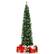 Alt View 19. Costway - 7ft Pre-lit PVC Artificial & Pine Needles Half Christmas Tree w/ 150 Lights - Green.