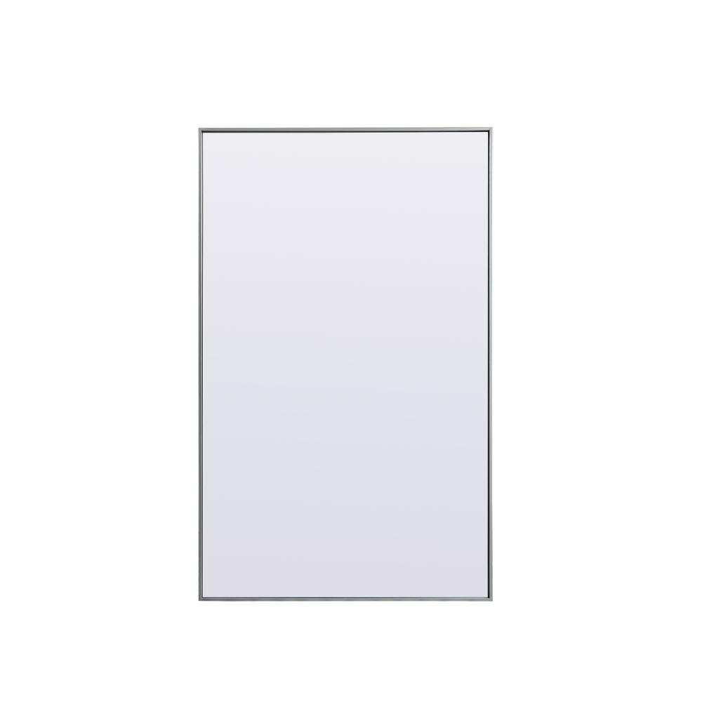Alt View 6. Elegant Decor - Metal Frame Rectangle Full Length Mirror 36x60 Inch in Silver - Silver.