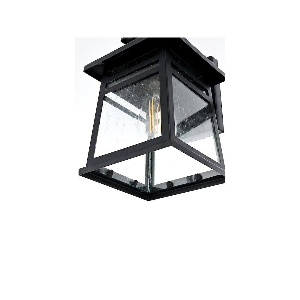 Alt View 1. Elegant Lighting - Bambrey 7 inch Outdoor Pendant in Black - Black.