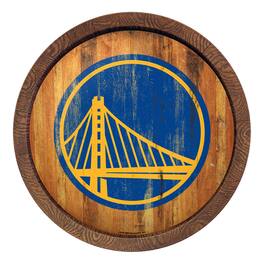 The Fan-Brand - Golden State Warriors 20.25'' Faux Barrel Top Sign - Multicolor