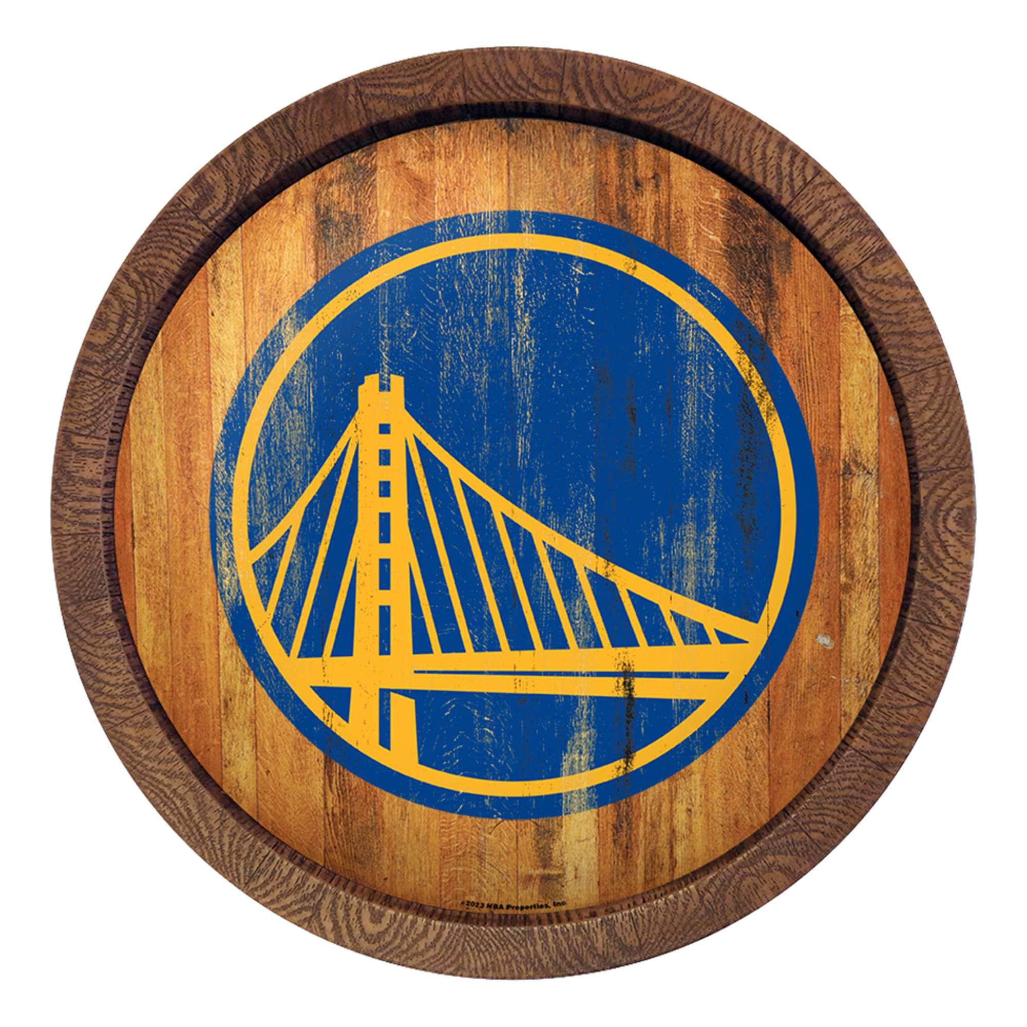 Golden State Warriors 20.25'' Faux Barrel Top Sign