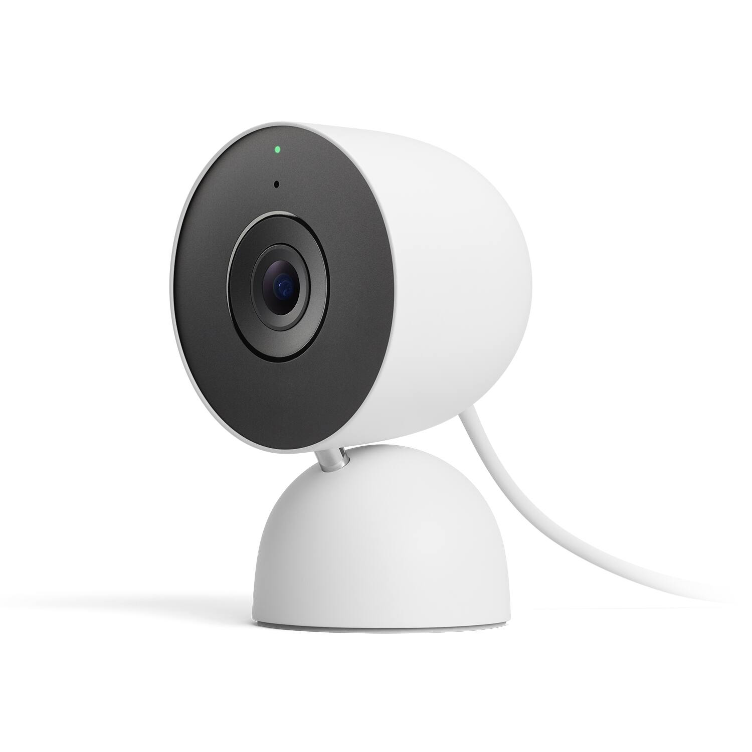 Alt View 2. Google - Nest Cam Indoor (wired, 3rd gen) - Latest Model - 2K Video and Gemini - Snow.