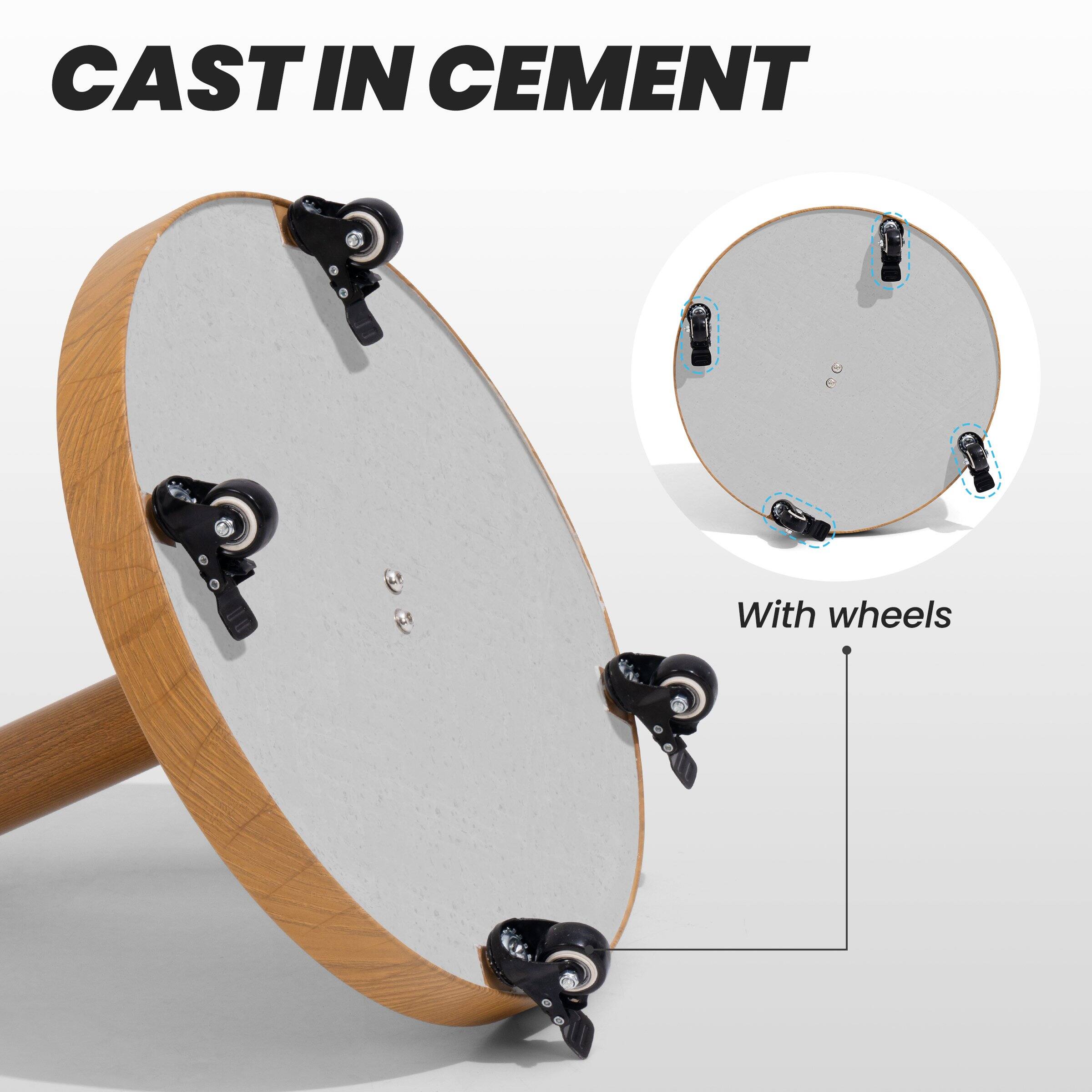 CAST IN CEMENT

With wheels