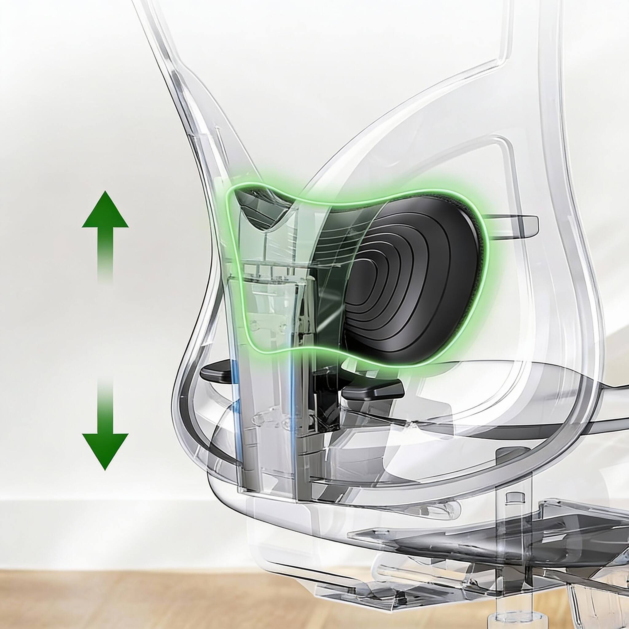 Alt View 3. Frangdom - Ergonomic Mesh Gaming Chair 2D Headrest Lumbar Support 90-130° Tilt 300lb - BLACK 27.6"D x 19.7"W x 51.4"H.