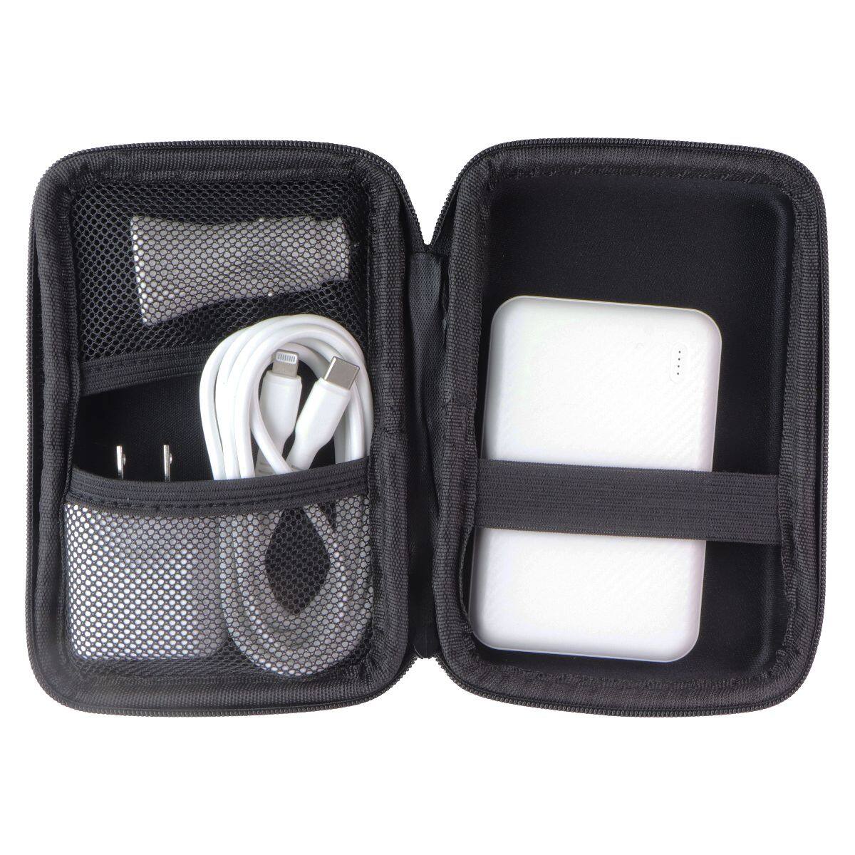 Alt View 1. iSimple - Travel Kit with 20W USB-C Wall Charger, 20W USB-C Car Charger, 5,000mAh Power Bank, 6 ft USB-C to 8‑Pin Cable - White.