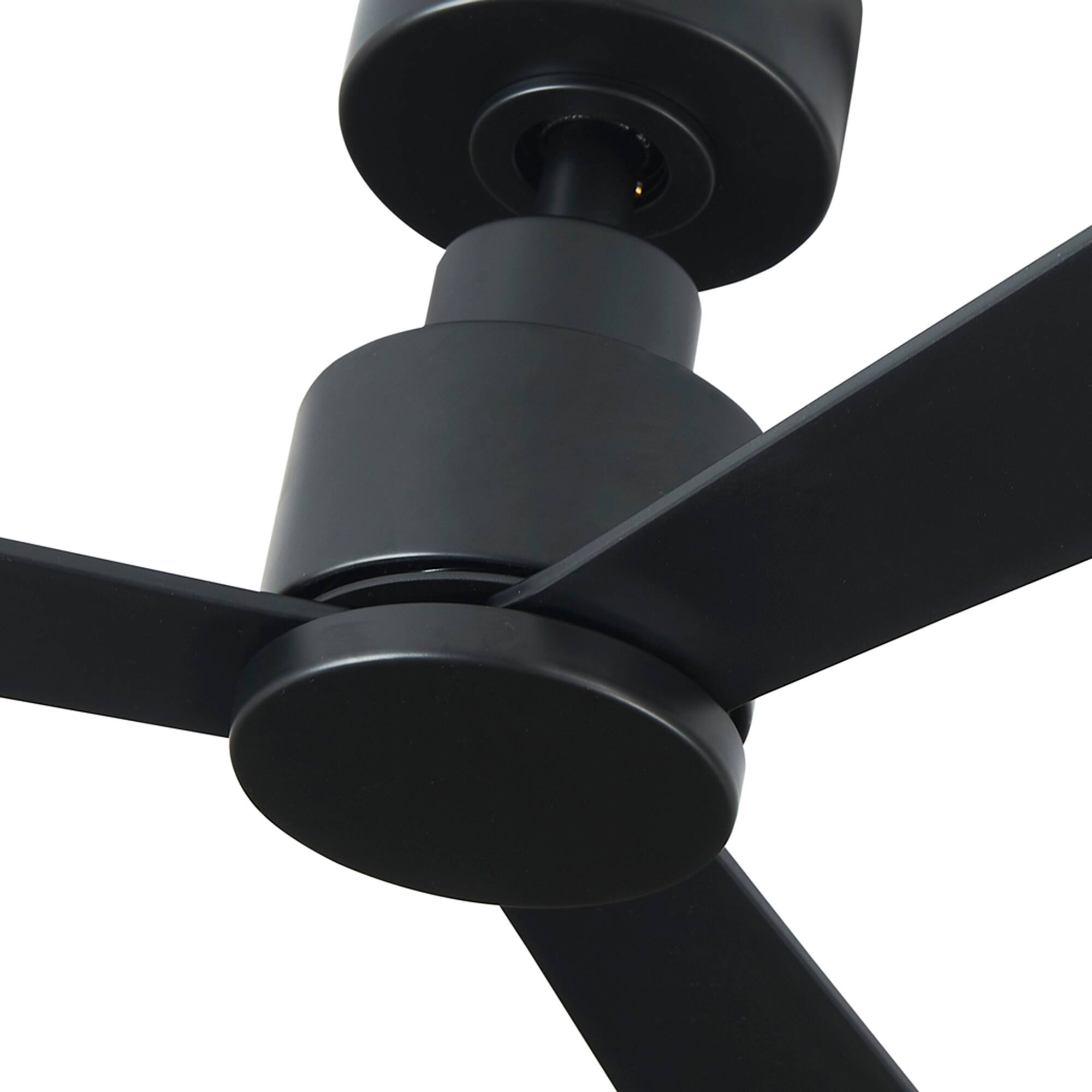 Alt View 5. Parrot Uncle - 52" Modern 3-Blade Ceiling Fan with Reversible DC Motor, 6-Speed, Remote Control, No Light - Black.