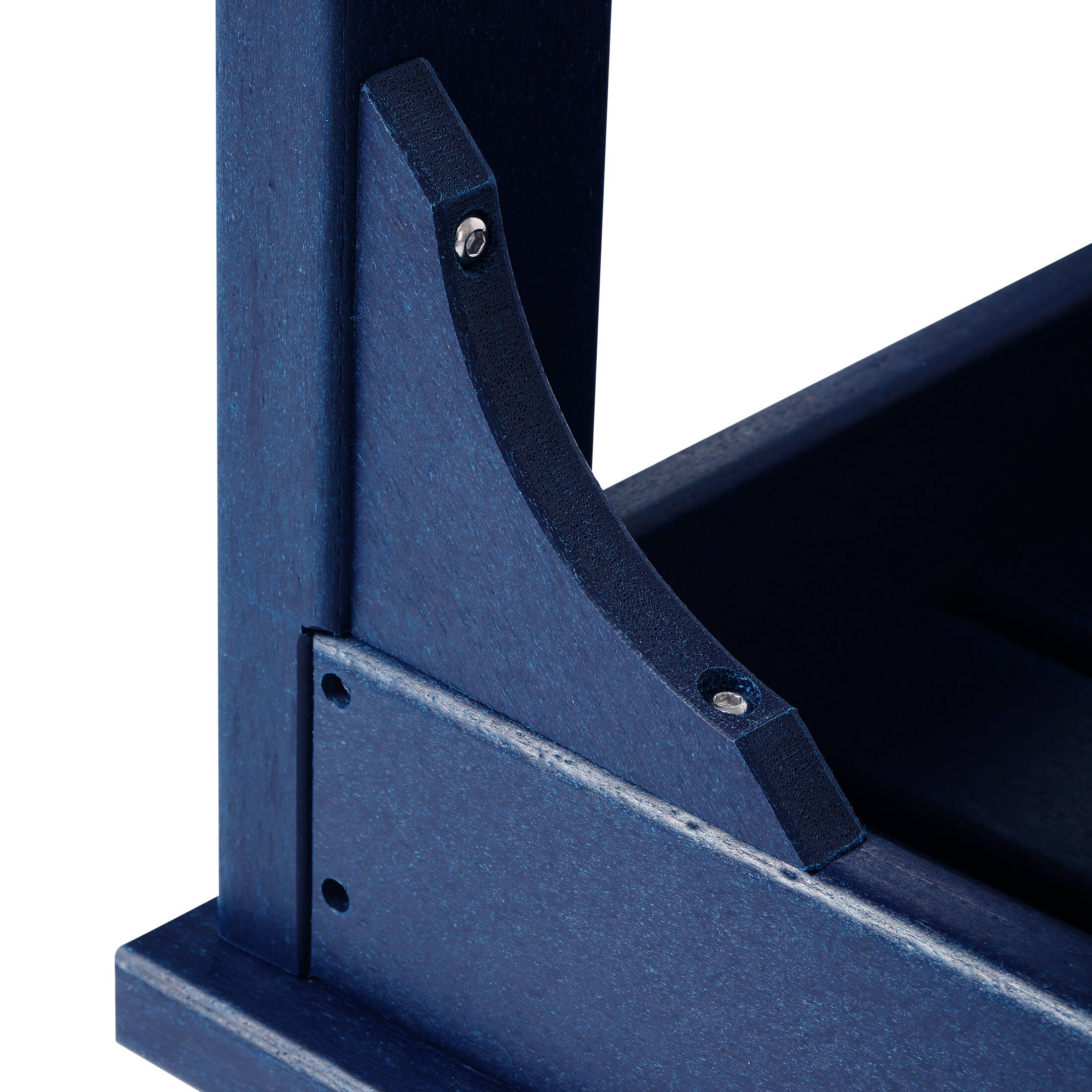 Alt View 6. WestinTrends - WestinTrends Malibu 48" length backless Poly Wood Outdoor / Garden bench - Navy Blue.