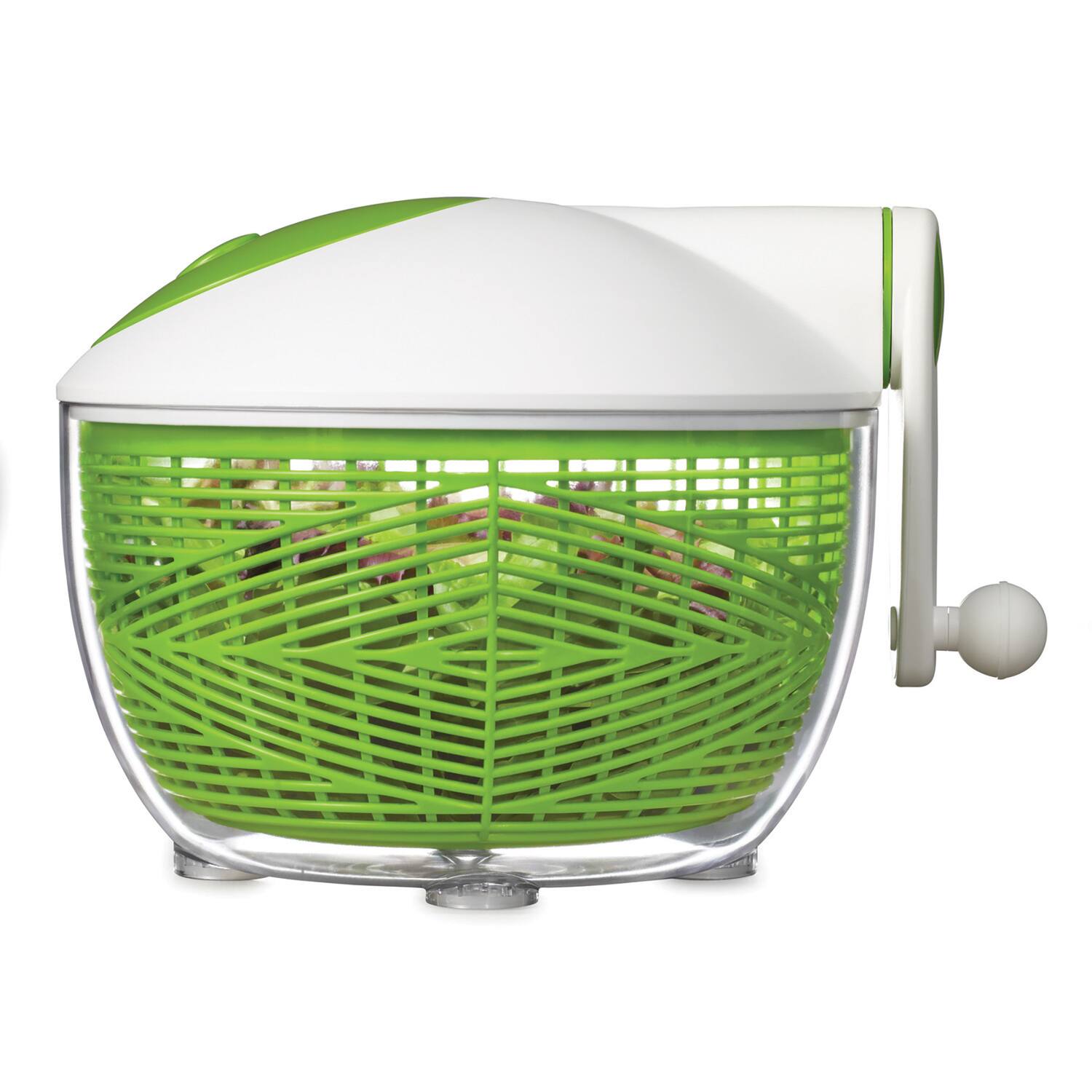 Back. Starfrit - Starfrit 093028-002-0000 5-qt. Salad Spinner, Green And White - green.