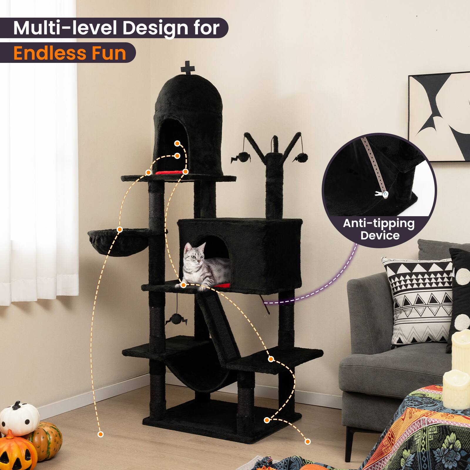 Multi-level Design for Endless Fun

Anti-tipping Device