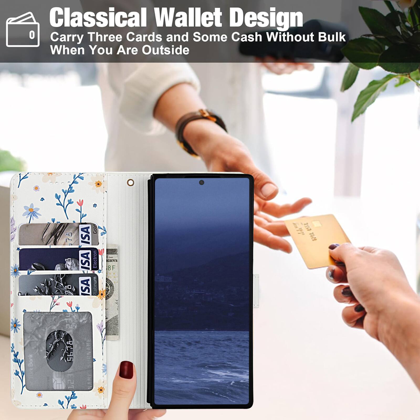 Classical Wallet Design  
Carry Three Cards and Some Cash Without Bulk When You Are Outside