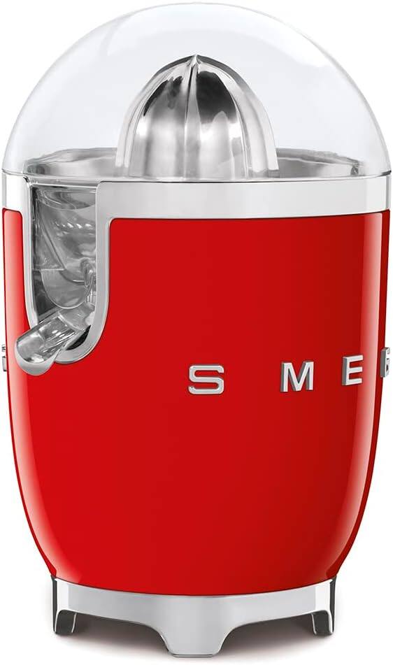 Angle. SMEG - CJF11 Citrus Juicer - Red.