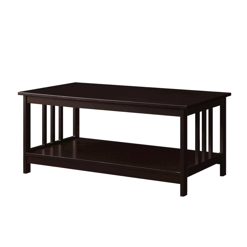 Back. Convenience Concepts - Mission Coffee Table - Espresso.