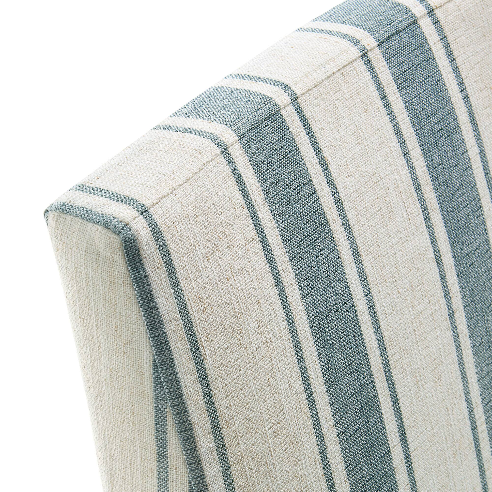 Alt View 5. Modway - Tessera Striped Slipcovered Dining Side Chair by Modway - Blue Stripe.