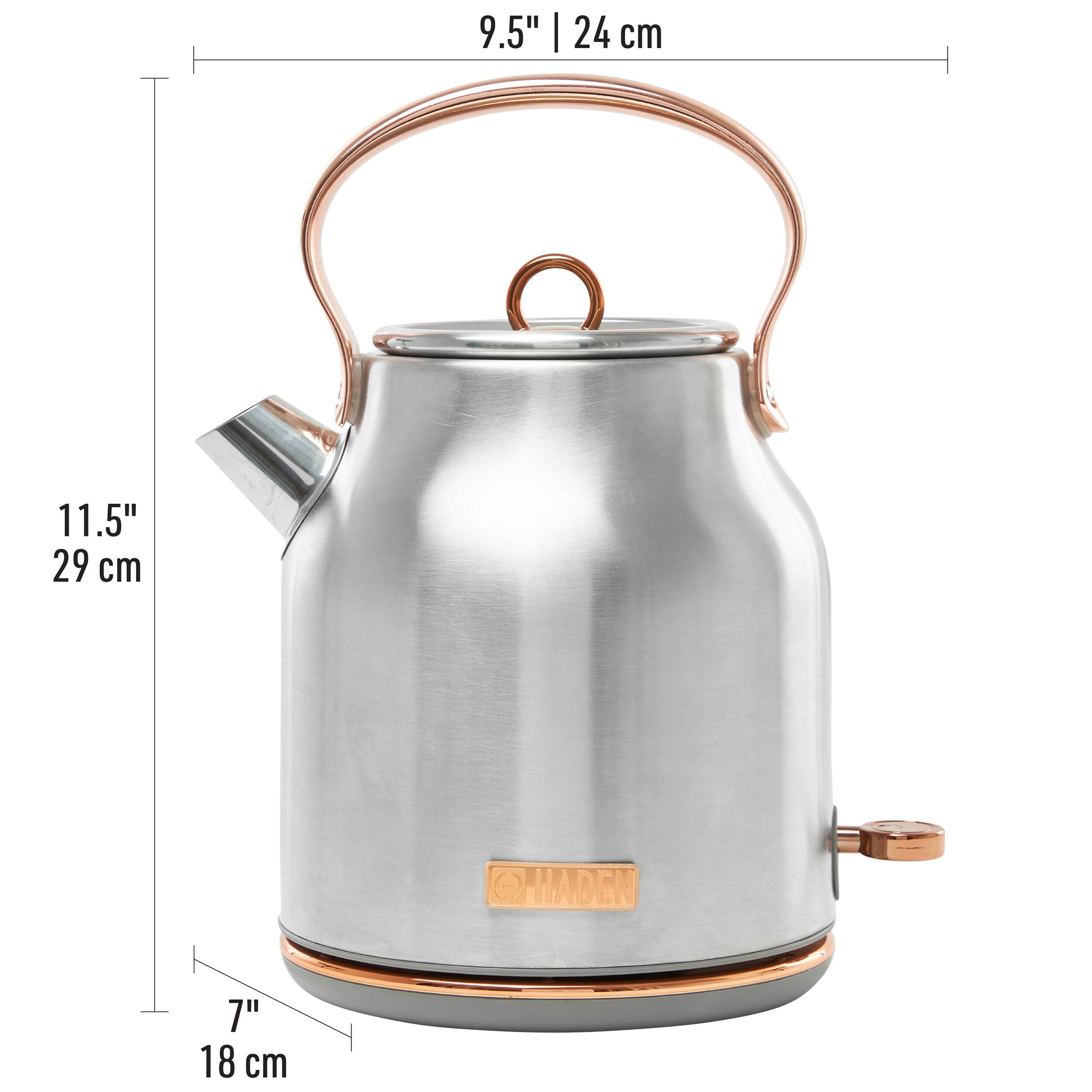 Alt View 12. Haden - Heritage Electric Kettle - Steel/Copper.