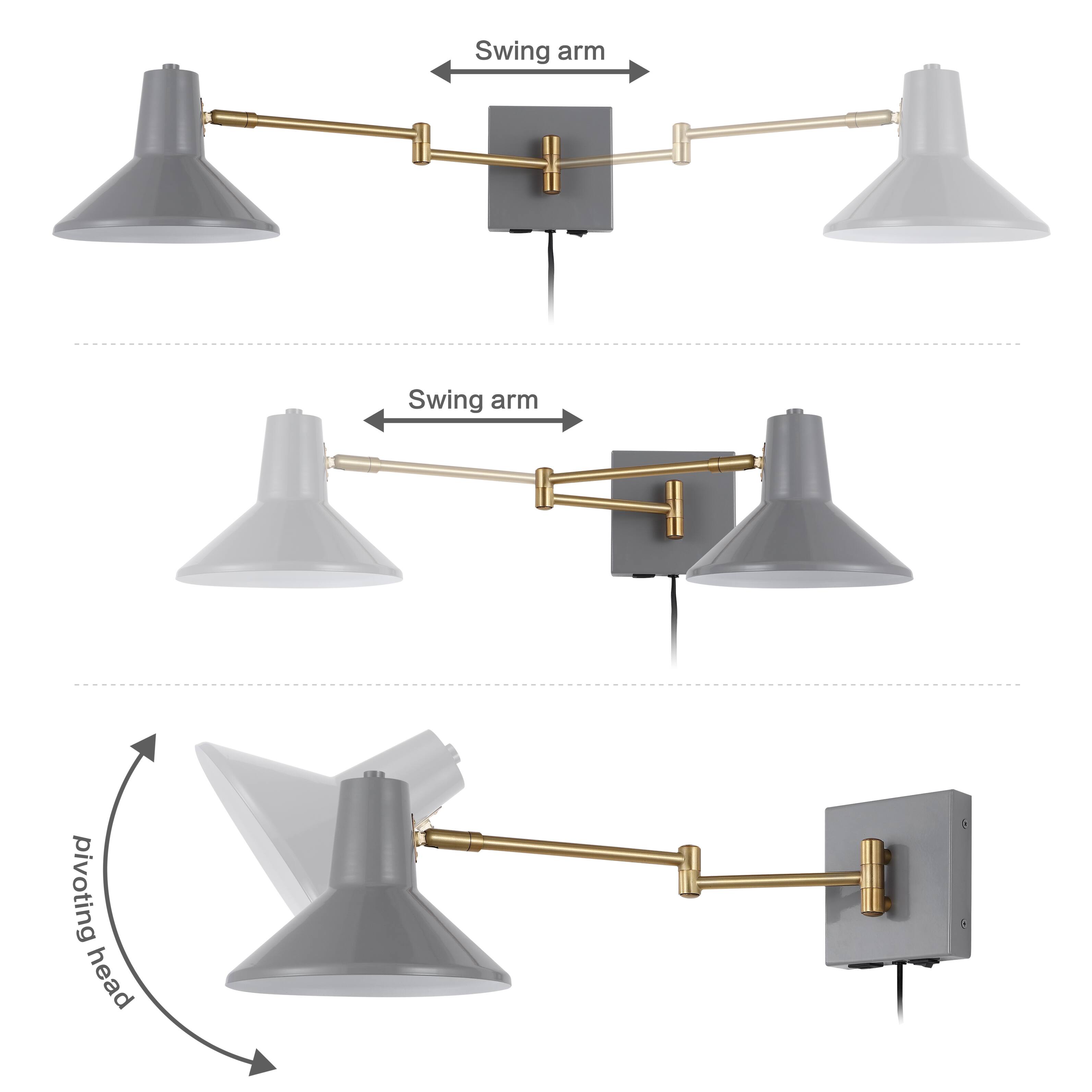 Swing arm  
Swing arm  
Pivoting head
