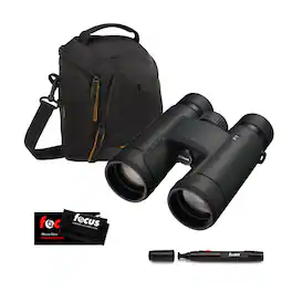 Nikon - Prostaff P7 10X42 Binoculars and Black Camera Shoulder Bag Bundle