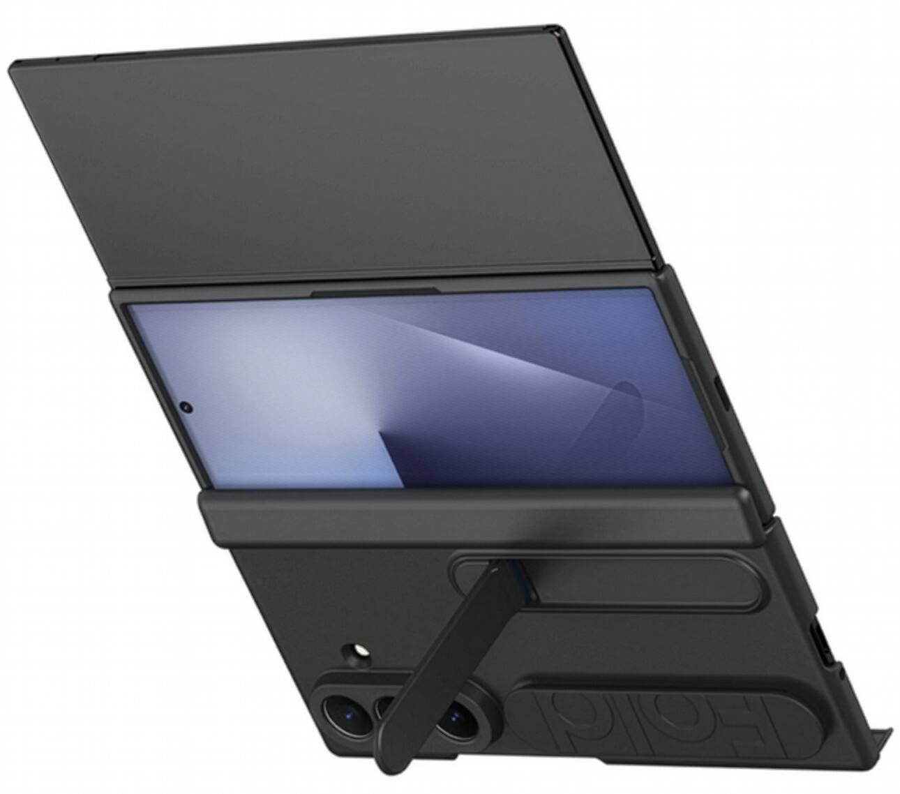 Alt View 2. Nakedcellphone - Handy Series for Samsung Galaxy Z TriFold Phone Case - Built-In Screen Protector and Hinge Cover - Black.