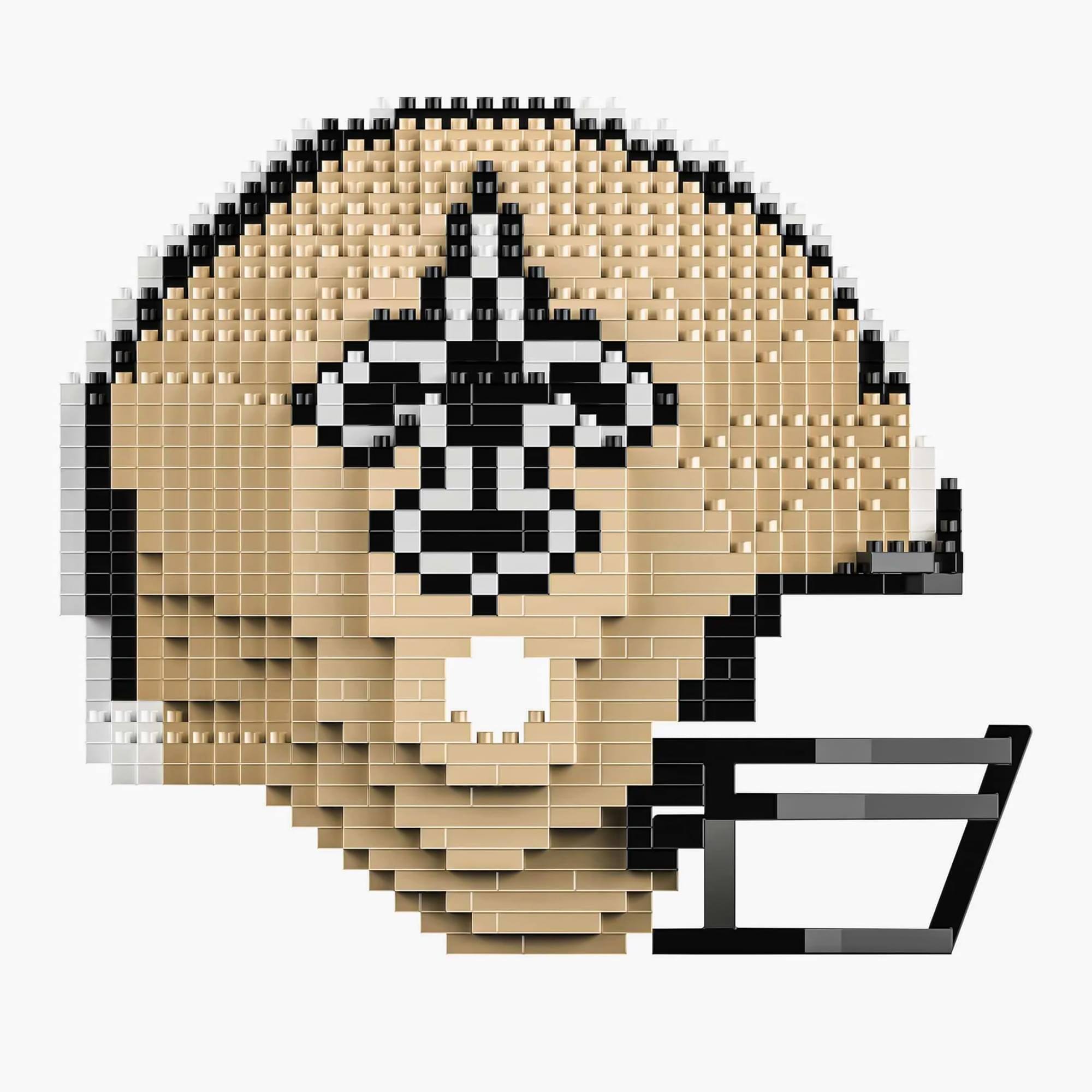 Alt View 2. Forever Collectibles - New Orleans Saints NFL FOCO BRXLZ Helmet Building Block Set - Beige.