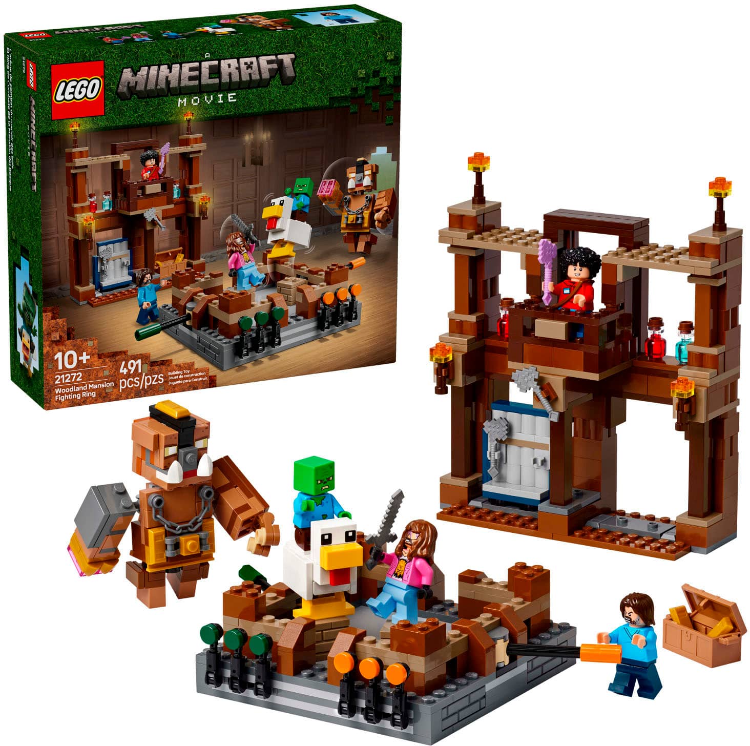 LEGO - Minecraft Woodland Mansion Fighting Ring 21272 - Front_Zoom
