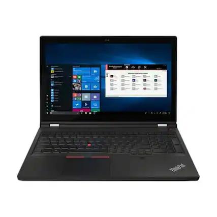 Front. Lenovo - ThinkPad P15 G1 15.6" FHD Intel Core i9-10885H 2.4 GHz 32 GB DDR4 512 GB SSD NVIDIA Quadro T2000 Windows 11 Pro Laptop - Black.